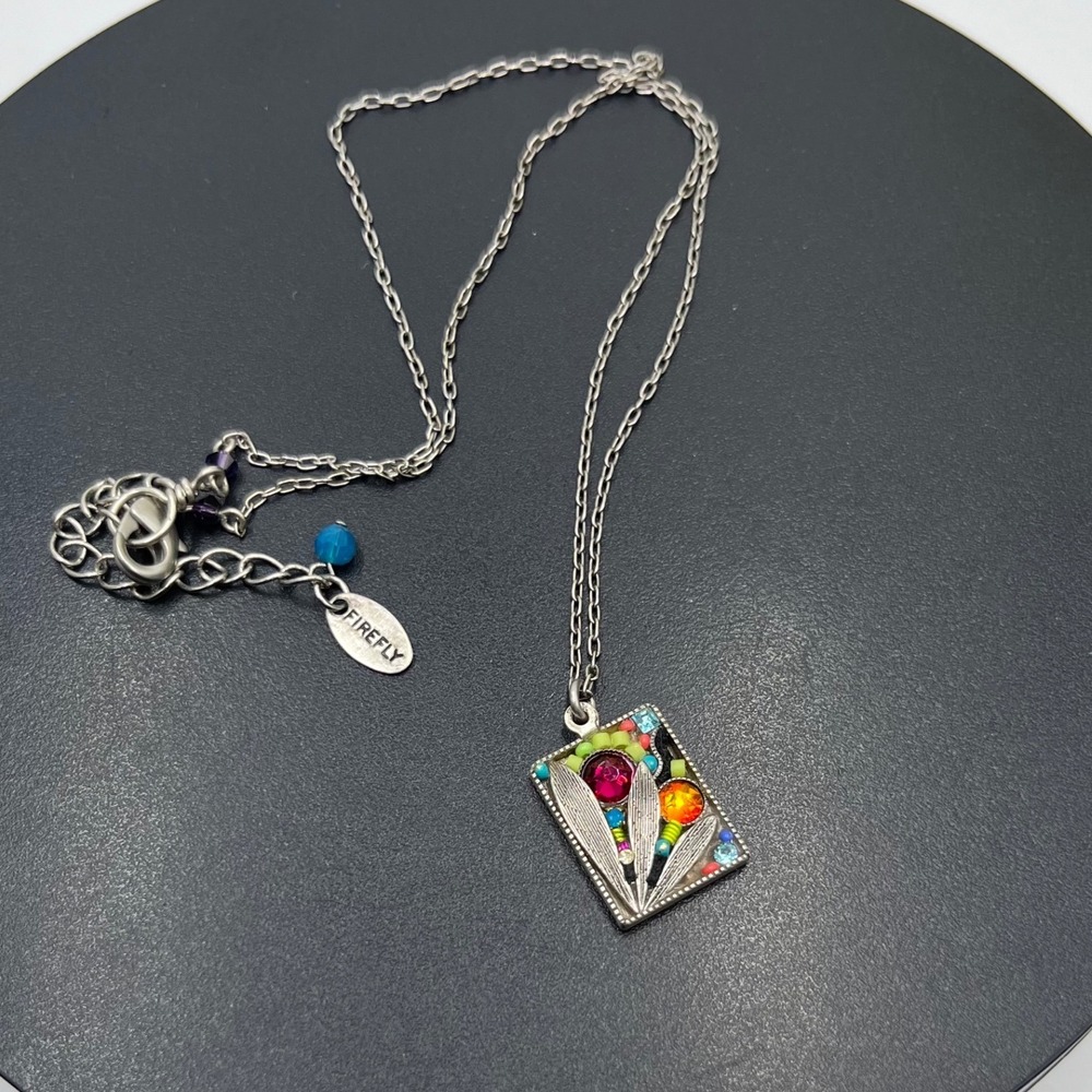 Firefly Jewelry Multi-Color Luxe
Leaf Mosaic Necklace Style 8717-
MC Botanical